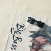 Großer Boss Winter Pinguin Design Strandtuch (Beispiel)