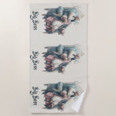 Großer Boss Winter Pinguin Design Strandtuch (Vorderseite)