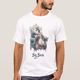 Großer Boss Winter Pinguin Design T-Shirt