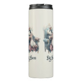 Großer Boss Winter Pinguin Design Thermosbecher (Rückseite)