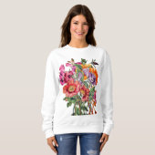 Großer Bouquet der Wildblumen auf der Wiese Sweatshirt (Vorne ganz)