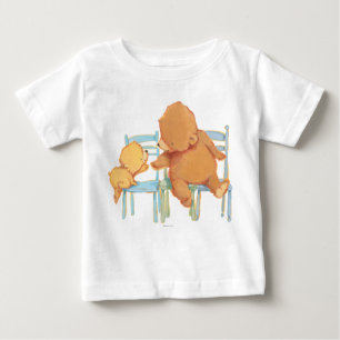 Großer Braunbär hilft wenig gelber Bär Baby T-shirt