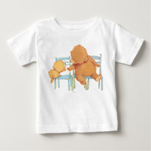 Großer Braunbär hilft wenig gelber Bär Baby T-shirt