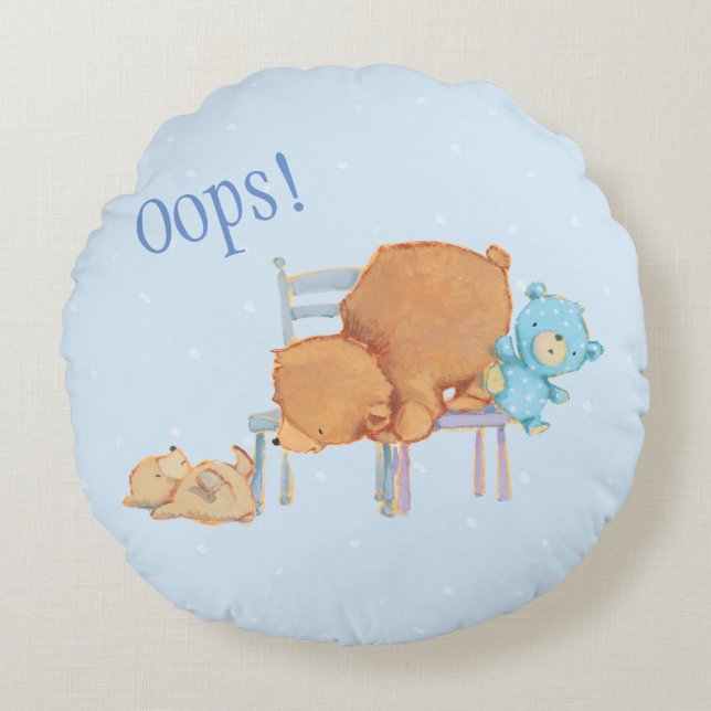 Großer Braunbär, Kaliko u. schlaffe Stühle des Rundes Kissen (Vorderseite)