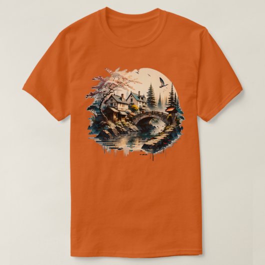 Großer Bridge-Stil T-Shirt (Design vorne)