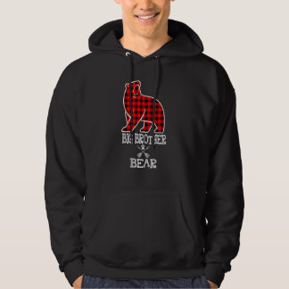 Großer Bruder Bär Weihnachten Pyjama Rot Kariert B Hoodie