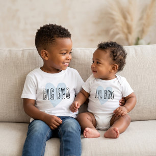Großer Bruder Blaue Herz-Geschwister passende Fami Baby T-shirt