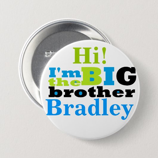 großer Bruder Button (Vorne & Hinten)