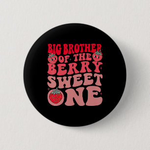 Großer Bruder der beeren süßen Erdbeere Button
