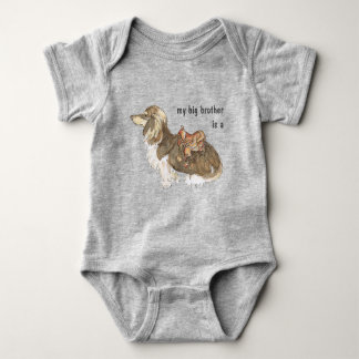 großer Bruder der Dackel Baby Strampler