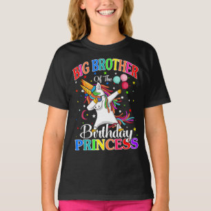 Großer Bruder der Geburtstagsprinzessin Unicorn T-Shirt