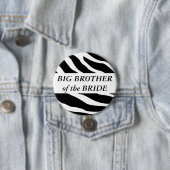 Großer Bruder des Brautzebra-Hochzeits-Knopfes Button (Beispiel)