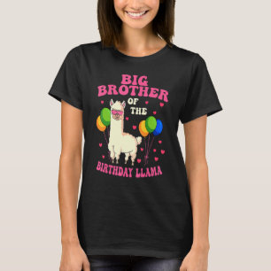 Großer Bruder des Geburtstags Lamas Party Familie T-Shirt