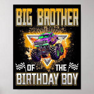 Großer Bruder des Geburtstagsjungen-Monstertruck-G Poster