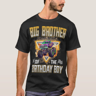Großer Bruder des Geburtstagsjungen-Monstertrucks T-Shirt