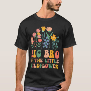 Großer Bruder des kleinen Wildblumen-Babys Geburts T-Shirt