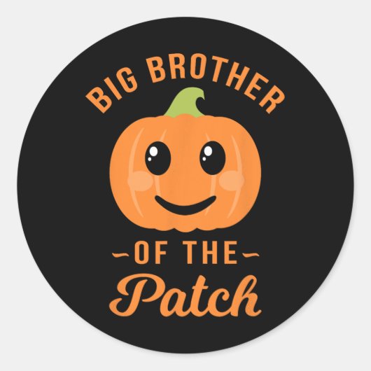 Großer Bruder des Patches - KürbisfamilienHallowee Runder Aufkleber (Vorderseite)
