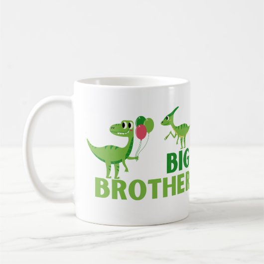 Großer Bruder Dinosaurier Kaffeetasse (Links)