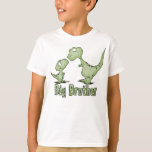 Großer Bruder Dinosaurier T-Shirt<br><div class="desc">Zwei niedliche Cartoon T-rex Dinosaurier,  Text liest "großen Bruder". Hat zusammenpassenden Entwurf des kleinen Bruders.</div>