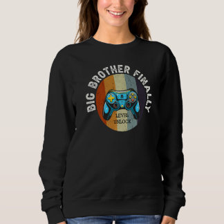 Großer Bruder endlich Big Bro Gamer befördert Sohn Sweatshirt