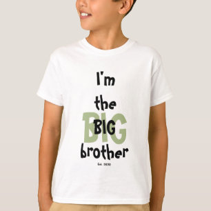 Großer Bruder Est. Grün Schwarz Ankündigung T-Shirt