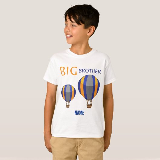 Großer Bruder-Heißluft-Ballon personalisiert T-Shirt (Vorne ganz)