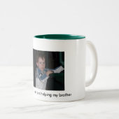 Großer Bruder-helfende Autismus-Erholungs-Kapital, Zweifarbige Tasse (VorderseiteRechts)