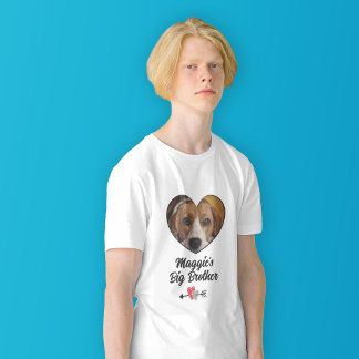 Großer Bruder Hund personalisiert Foto T - Shirt