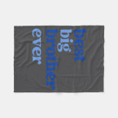 Großer Bruder immer grau mit blauem Text Jungen _2 Fleecedecke (Vorderseite (Horizontal))