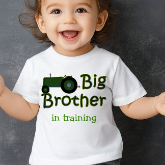 Großer Bruder in der Ausbildung eines grünen Lands Baby T-shirt