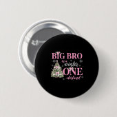Großer Bruder in einem Winter-Onederland-Geburtsta Button (Vorne & Hinten)