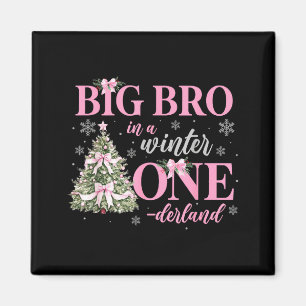 Großer Bruder in einem Winter-Onederland-Geburtsta Magnet