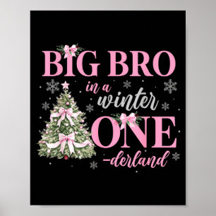 Großer Bruder in einem Winter-Onederland-Geburtsta Poster
