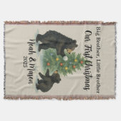 Großer Bruder Kleiner Bruder Bär Maßgeschmücktes W Decke (Vorderseite)