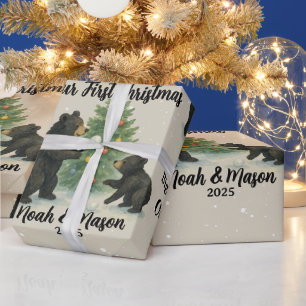Großer Bruder Kleiner Bruder Bär Maßgeschneidertes Geschenkpapier