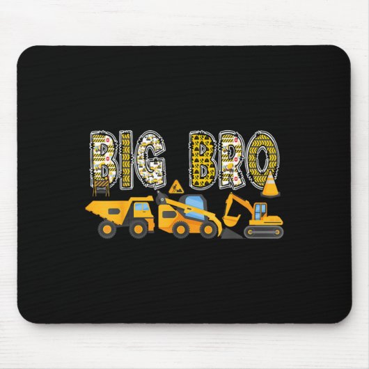 Großer Bruder Konstruktion Bagger Kinder passend Mousepad (Vorne)