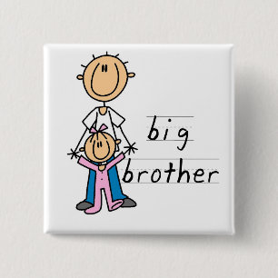 Großer Bruder mit Baby-Schwester-T-Shirts und Button