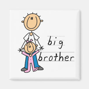 Großer Bruder mit Baby-Schwester-T-Shirts und Magnet