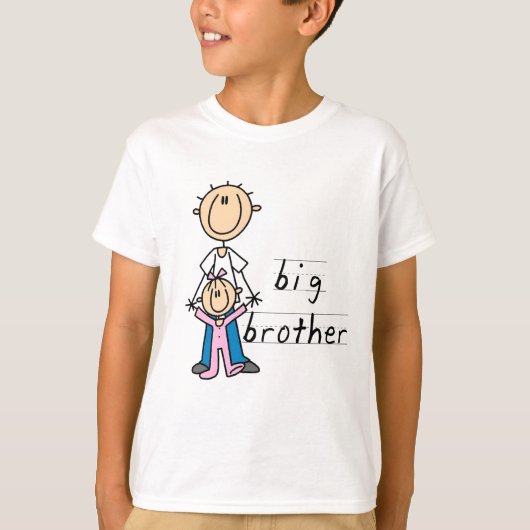 Großer Bruder mit Baby-Schwester-T-Shirts und T-Shirt (Vorderseite)