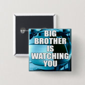 Großer Bruder passt Sie auf Button (Vorne & Hinten)