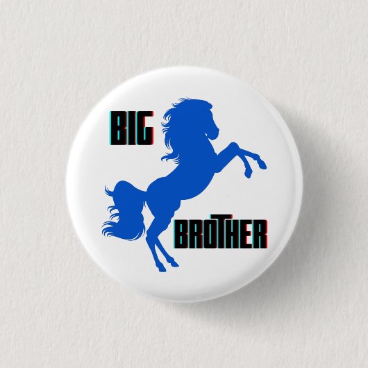Großer Bruder Pferdezucht Button (Vorderseite)