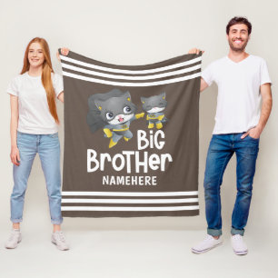 Großer Bruder Superheld Katzen Illustration Benutz Fleecedecke