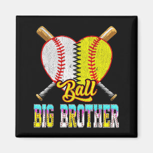 Großer Bruder von beiden halben Baseball-Softball- Magnet