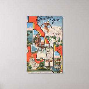 Großer Buchstabe ScenesIdaho Idahos (Skifahren) Leinwanddruck