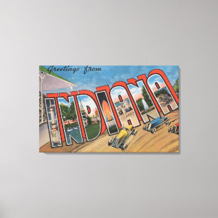 Großer Buchstabe ScenesIndiana Indianas (Racecar) Leinwanddruck