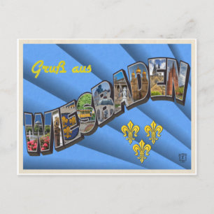 Großer Buchstabe Wiesbaden Postkarte