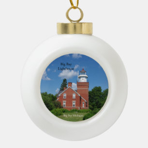 Großer Bucht-Leuchtturmball oder Keramik Kugel-Ornament