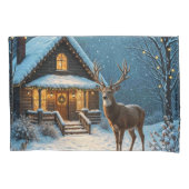 Großer Bucks Weihnachtsbesuch Kissenbezug (Vorderseite-Links)