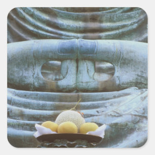 Großer Buddha Detail, Kotokuji Tempel, Kamakura, Quadratischer Aufkleber