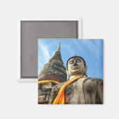 Grosser Buddha in Ayutthaya, Thailand Magnet (Vorderseite/Rückseite)